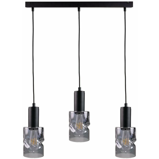 Keter Cross Bar Pendant Ceiling Light Black, 60cm, 3x E27