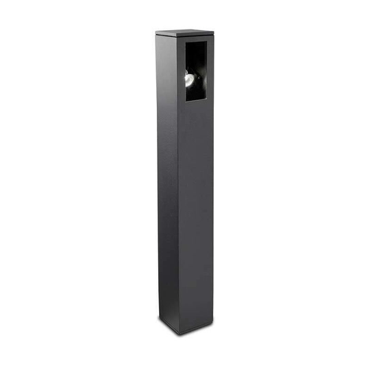 Leds-c4 Lighting - Leds-C4 Way - 1 Light Outdoor Tall Bollard Light Urban Grey IP65, GU10