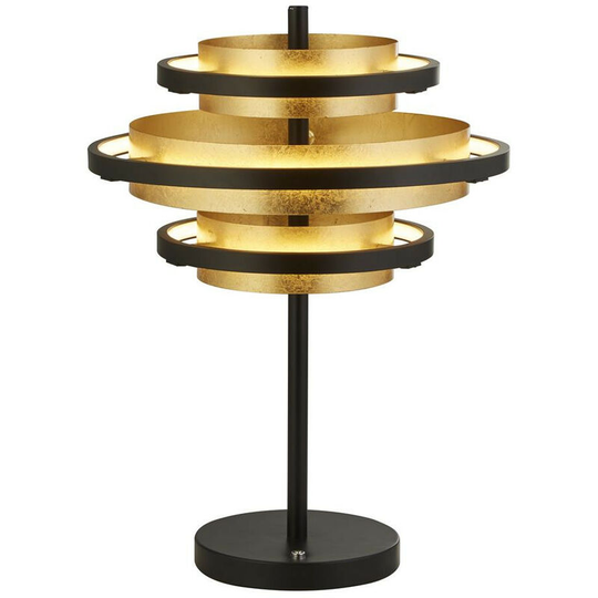 Searchlight Hive Black/Gold Leaf 3 Light led Table Lamp 2700K