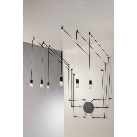 Fan Europe spider 6 Light Pendant Ceiling Light Anthracite 500cm