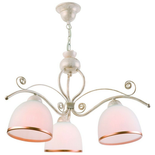 Lamkur Lighting - Retro Multi Arm Pendant Ceiling Light White, 3x E27