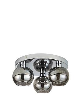 Cloche 3 Light Flush Fitting