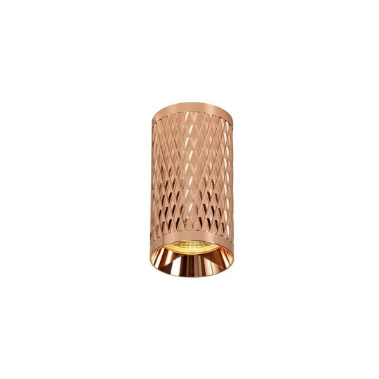 11cm Surface Mounted Ceiling Light, 1 x GU10, Rose Gold - Luminosa Lighting