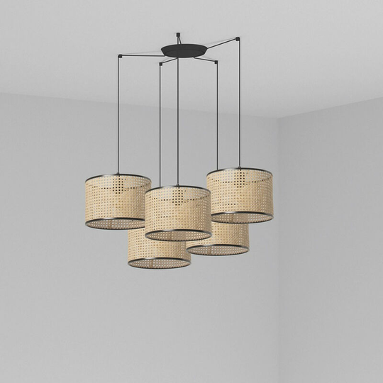 Faro mambo - Triple Cylindrical Cluster Drop Light Black, E27