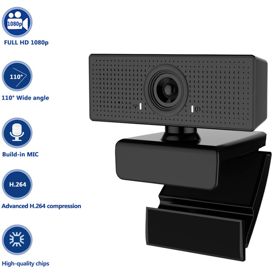 C60 Web Camera 1080P Full hd Webcam Wide Angle Support H264 With Mic Online Education Remote Video Call Camera