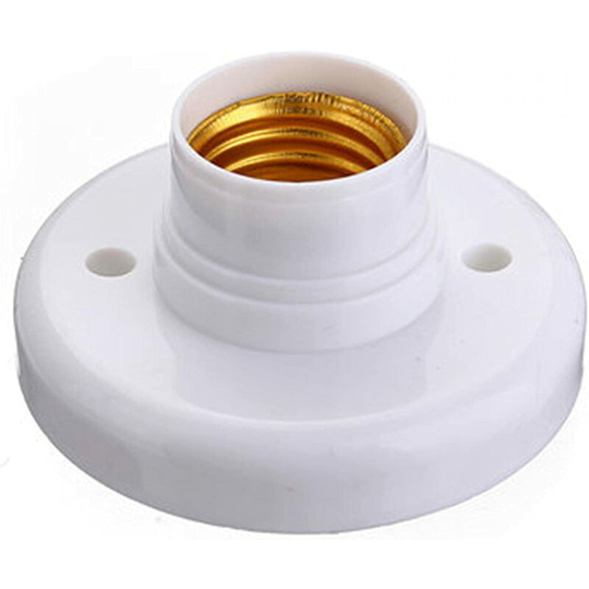 Aougo - Pcs E27 Light Bulb Socket, E27 Lamp Holders Round Plastic Screw Base Socket, Lamp Holder Bracket E27 Wall Socket, Round Screw Holder Light