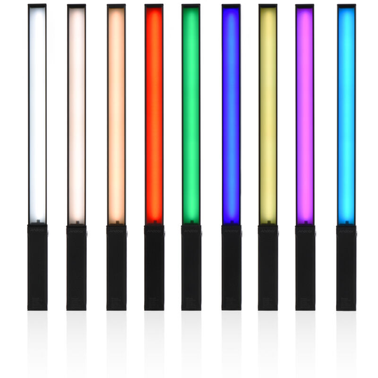 Andoer - Portable rgb Handheld led Video Light Wand 10W 9 Colors CRI95+ 3200K-5600K 0-100% 12-level Dimmable 7 Light Effects Universal 1/4-inch