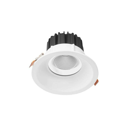Forlight Dorit - Integrated led 1 Light Recessed Downlight Matt White IP44 - Warm White