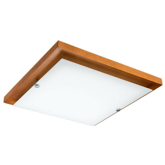 Square Simple Flush Ceiling Light Rustic