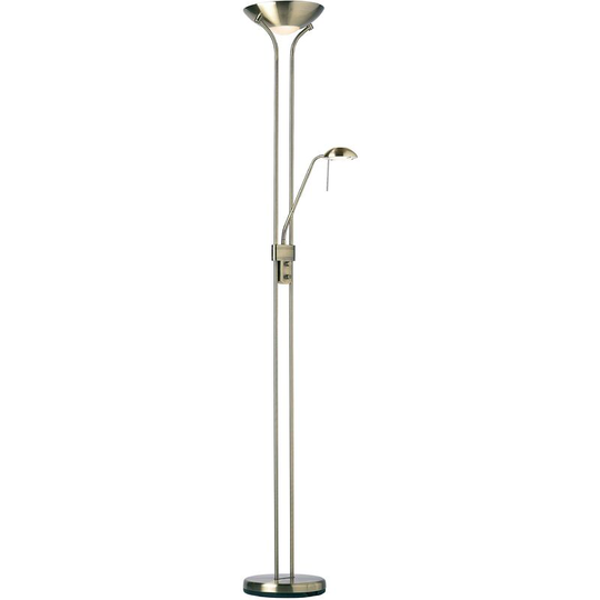 Endon Collection Lighting - Endon Rome - Mother and Child Floor Lamp Antique Brass, Opal Glass, G9