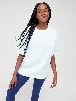 adidas Originals Trefoil Loose Tee - Light Blue, Light Blue, Size 6, Women