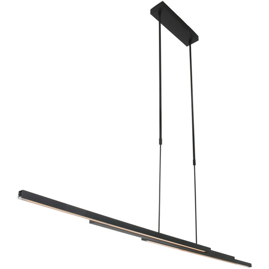 Sienna Zelena Led Integrated Pendant Ceiling Light Light Black Matt, Plastic Matt