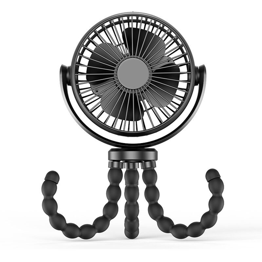 Portable Personal Fan, 5200mAh Battery Operated Desk Fan with Flexible Tripod, 360°USB Fan for Stroller,Car,etc