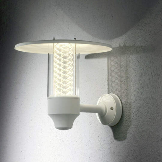 Konstsmide Nova Outdoor Classic Lantern Matt White Wall Light, IP44