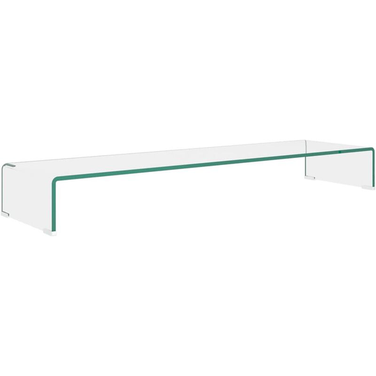 Devenirriche - tv Stand/Monitor Riser Glass Clear 110x30x13 cm - Transparent