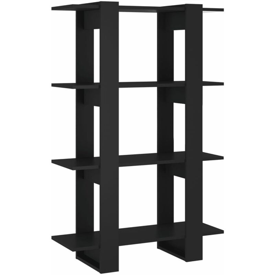 Vidaxl - Book Cabinet/Room Divider Black 80x30x123.5 cm Black