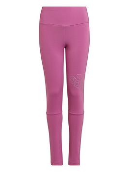 adidas Junior Girls Winterglam Leggings - Light Purple , Light Purple, Size 7-8 Years