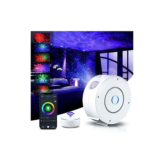 Flkwoh - led Starry Projector, Smart Starry Sky Projector Galaxy Night Light,Dimming/Voice Control/WiFi Connection/Timer,Bedroom