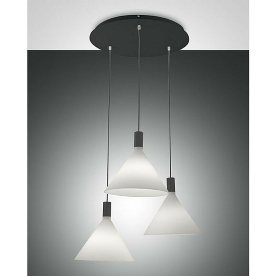 Fabas Luce Vincent Cluster Pendant Ceiling Light White Glass, E27