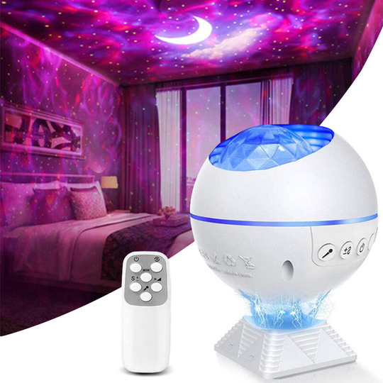 Wall and spot nebula lights, dynamic water pattern, starry sky projection, laser atmosphere, bedroom, night, the perfect starry sky projector