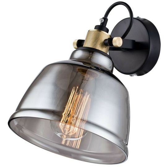 Maytoni Lighting - Irving Wall Lamp Black with Glass Shade, 1 Light, E27