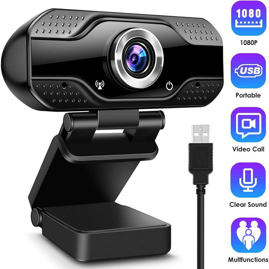 Denuotop - Webcams with Microphone Full hd 1080P Web Camera pc Camera for Video Calling, Live Streaming, Studying and Conferences Compatible with
