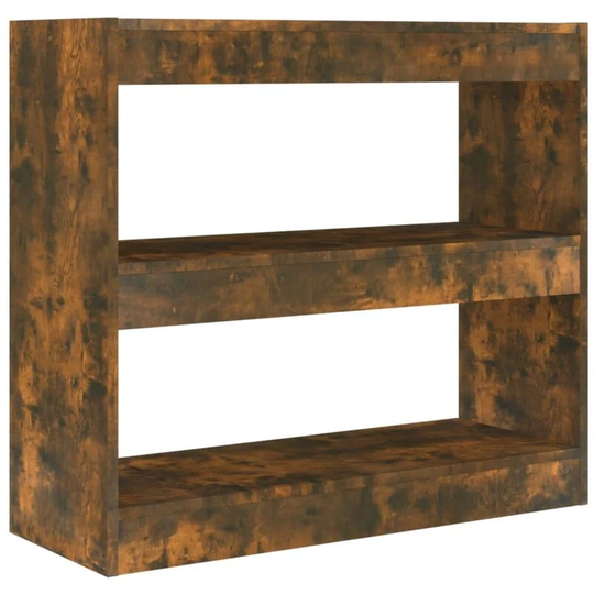 Book Cabinet/Room Divider Smoked Oak 80x30x72 cm Vidaxl Brown