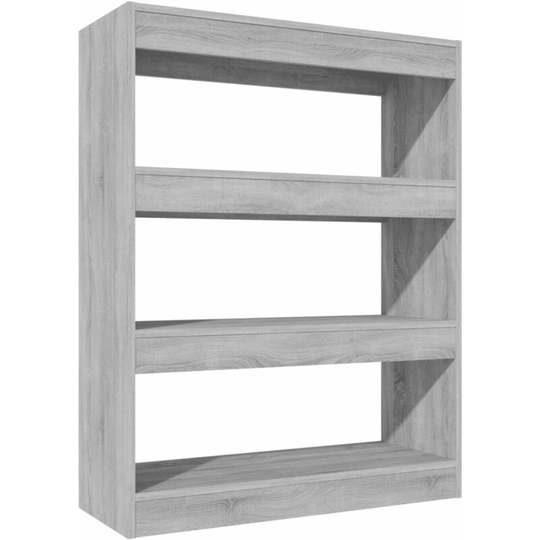 Book Cabinet/Room Divider Grey Sonoma 80x30x103 cm Engineered wood Vidaxl Grey