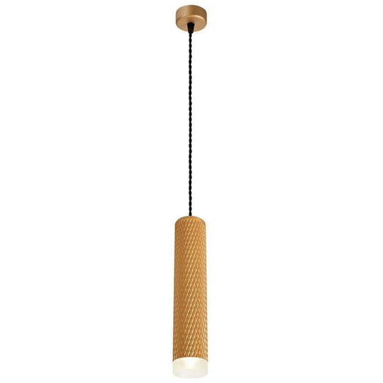Luminosa Lighting - 1 Light 30cm Ceiling Pendant Light GU10, Champagne Gold, Acrylic Ring