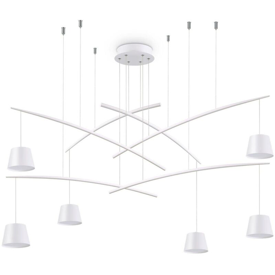 Ideal Lux Fish - LED 6 Light Cluster Ceiling Pendant White