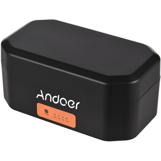Andoer - Wireless Microphone Charging Case 3-slot Charging Box Built-in 4200mAh Large Capacity Battery usb-c pd Fast Charging Charger Replacement for