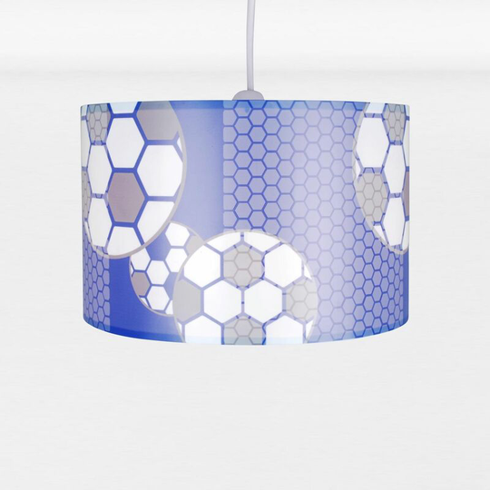 First Choice Lighting - Blue & White Football Design Light Shade - Blue & white football design print pvc