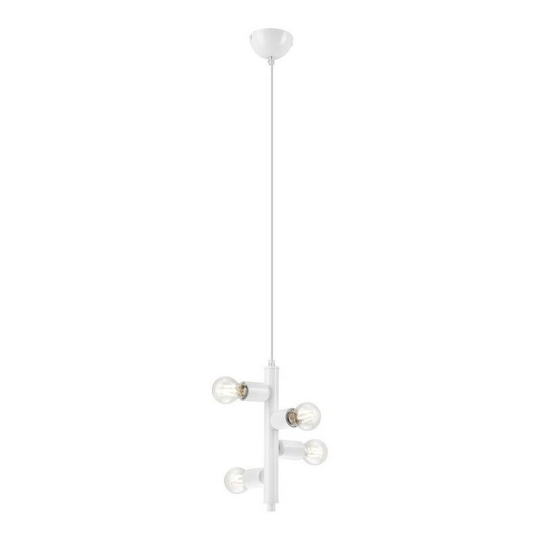 Linda Modern Multi Arm Pendant Ceiling Light White, 4x E27