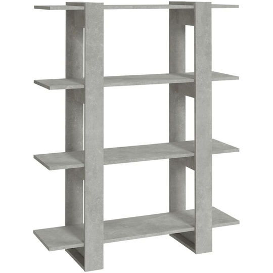 Book Cabinet/Room Divider Concrete Grey 100x30x123.5 cm Vidaxl Grey