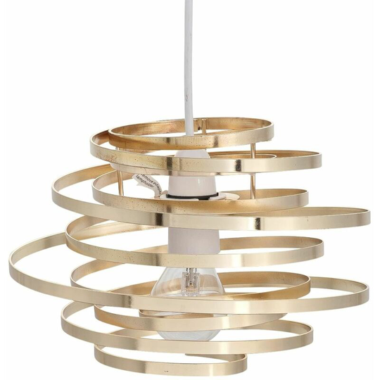 Gold Metal Swirl Easy Fit Light Shade - Polished gold plate