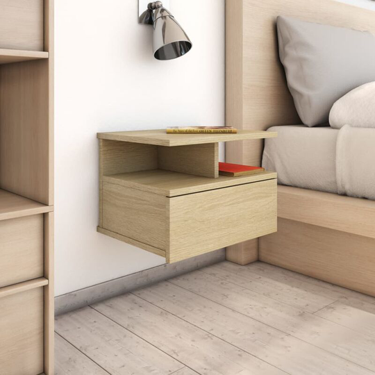 Floating Nightstands 2 pcs Sonoma Oak 40x31x27cm Chipboard - Brown
