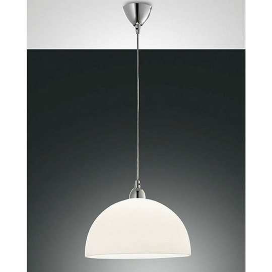 Fabas Luce Nice Dome Pendant Ceiling Lights White Glass, E27