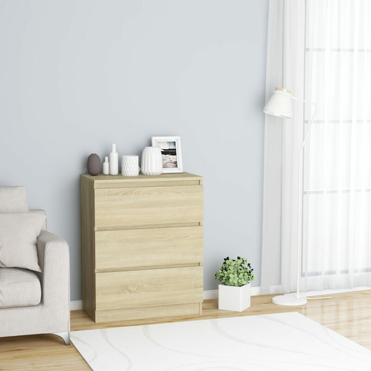 Sideboard Sonoma Oak 60x35x76 cm Chipboard - Brown