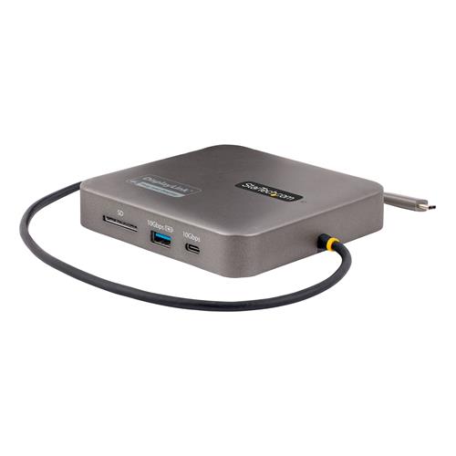StarTech.com USB C Multiport Adapter Dual 4K 60Hz HDMI 2.0b HDR10 2x 10Gbps USB Hub 100W PD Pass-Through GbE SD 14"/35cm Cable Mini Dock Laptop Docking Station Win/Mac