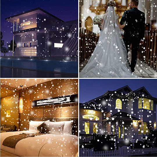 Thsinde - Christmas Snowflake Projector Lights, Christmas Lights Waterproof with Remote Control Outdoor Indoor, Home Decorations Lights for Xmas,