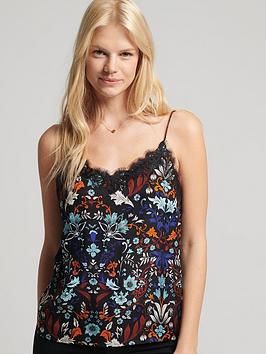 Superdry Studios Eyelash Cami - Multi, Multi, Size 14, Women