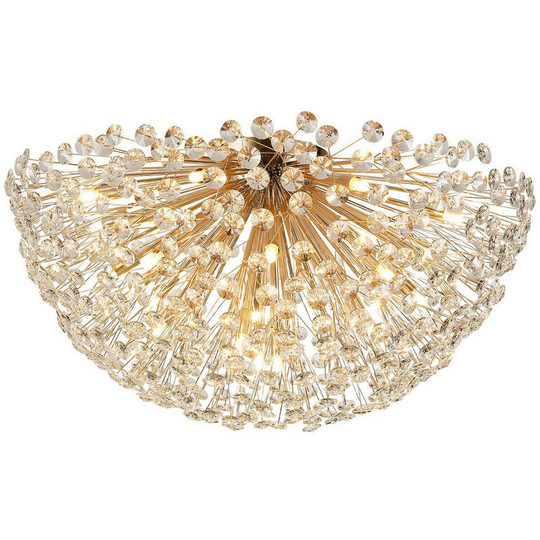 Luminosa Salisbury Ceiling Lamp 80cm 21 Light G9 French Gold, Crystal
