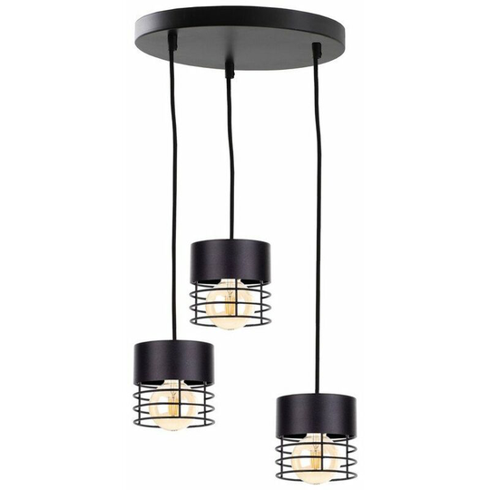 Keter Elle Cluster Pendant Ceiling Light Black, 32cm, 3x E27