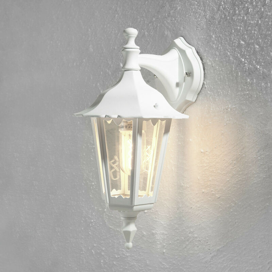 Konstsmide Lighting - Konstsmide Firenze Outdoor Classic Lantern Down Light Matt White, IP43