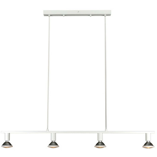 Linea Verdace Parrot Straight Bar Pendant Ceiling Light White Metal
