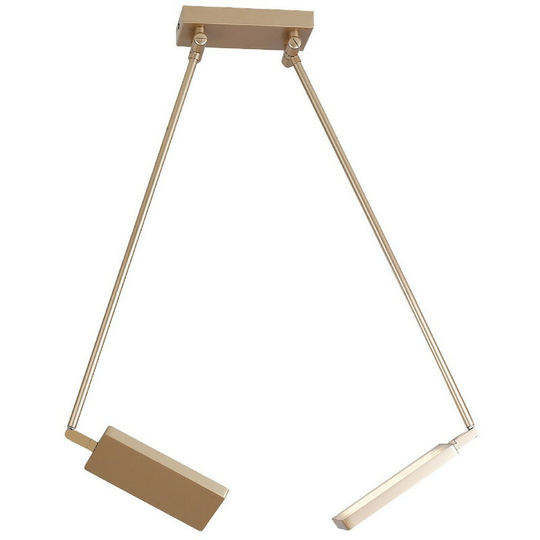 Fan Europe book led 2 Light Semi Flush Light Gold 2600lm 3200K 85x16x15-200cm