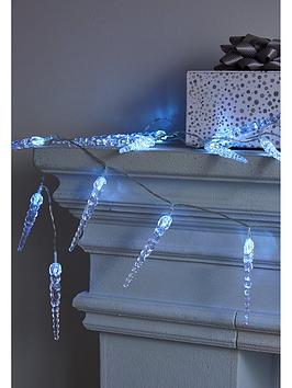 Everyday Battery Operated 20 Led Icicle Christmas Lights