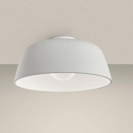 Leds C4 Miso ø433mm Cylindrical Semi Flush Light Large White E27