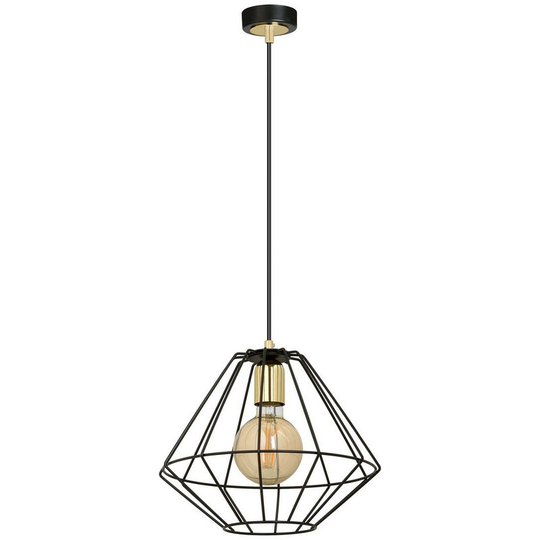 Emibig Alteo Black Wire Frame Pendant Ceiling Light 1x E27