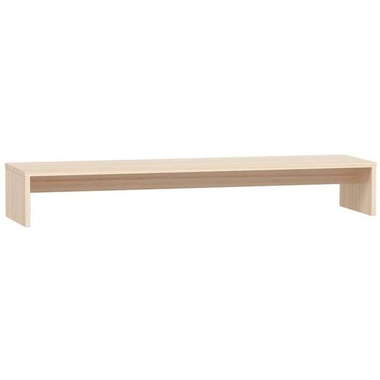 Vidaxl - Monitor Stand 100x27x15 cm Solid Wood Pine Brown
